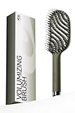 Boar Bristle Hair Brush for Women, Slick Back Styling Paddle Hairbrush for Fine Hair, Curved Vented Design, Wet & Dry Detangling, Gentle Scalp Massage, Smooths Flyaways & Adds Shine, Ergonomic Grip