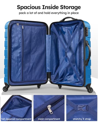 Image of Suitour luggage sets 2 piece Hard Shell Luggage Set with Spinner Wheels, TSA Lock, 20 24 inch Travel Suitcase Sets