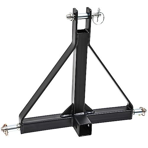 YITAMOTOR 3 Point Hitch 2" Receiver Trailer Hitch Category 1 Heavy Duty Tractor Drawbar Adapter Tow Compatible for Kubota, BX, LM25H, WLM Tractor, NorTrac, Yanmar, Kioti, Cat, John Deere,CAT 1 by YITAMOTOR - Used condition - US$37.26