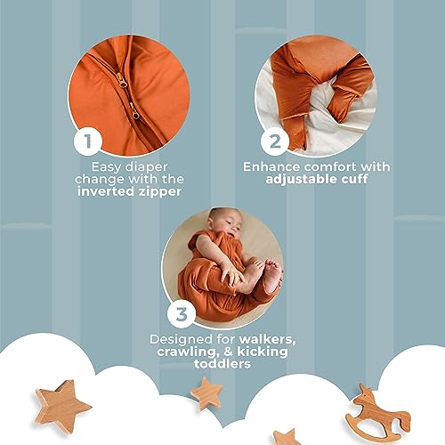 Image of Sleeveless Soft Baby & Toddler Sleeping Sack, Breathable with Adjustable Feet Cuffs & Anti-Slip Grip