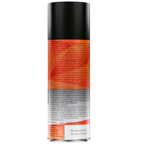 Image of 3M Black Plastic Restorer, Black Coating for Unpainted Exterior Plastic Parts (150g, Pack of 1)