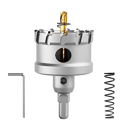 CSOOM Upgrade Hochleistungs-Hartmetall-Lochsäge,TCT Lochschneider.Edelstahl und Metallgitter sind die ideale Wahl(57mm)