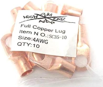 Pair of Sky High Car Audio Any GA (6) Spot Flat Battery TERMINALS Bolt USE ONLY