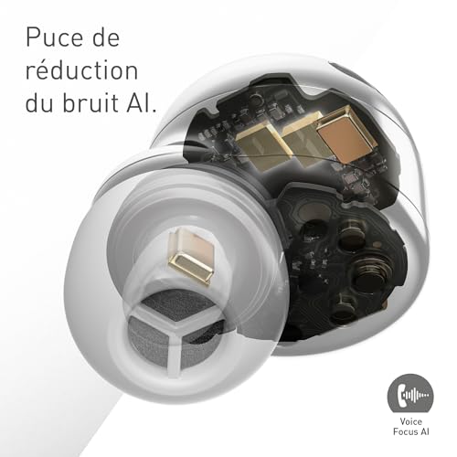 Technics EAH-AZ100E-K Écouteurs sans Fil avec Réducteur de Bruit, Bluetooth Multipoint, Voice Focus AI, Écouteurs Intra-Auriculaire Confortables, Noir