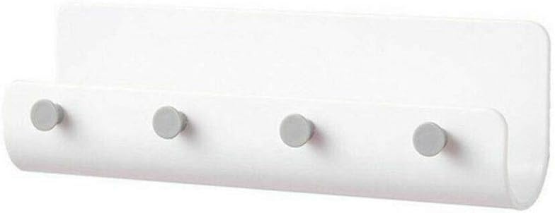 4 Hooks Key Rack Holder Wall Mount Key Organizer Keychain Hanger Home Storage Wall-Mounted Storage Rack