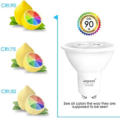 Jayool GU10 LED Bulbs, Dimmable 5W Colour Changing Spot Light Bullb with Remote, RGB + Daylight White, Timer, 45° Beam Angle (Pack of 4)