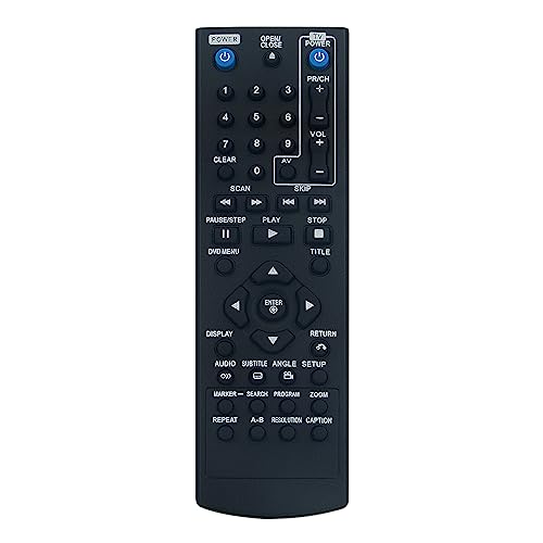 VINABTY COV33662806 Replacement Remote Compatible with LG DVD Player DP132 DP132H DZ9500 DVX9500 DGK777 DGK778 DP540H DP542H
