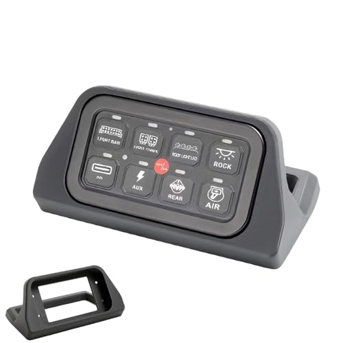 Universal Switch Panel Mount for Auxbeam 8 Gang, Flush-Fit Bracket for Vehicle Dash, Truck and SUV Installation (Bracket only)
