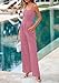 PRETTYGARDEN Summer Sleeveless Jumpsuits for Women Dressy Square Neck Wide Leg Pants Knit One Piece Rompers Fashion Clothing (Pink,Medium)