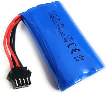 KP 7.4V 1200mAh 13A 2S Li-ion JST SM 4 pin Connector Rechargeable Battery 1200 mah for DIY Projects, Toys, Robotics