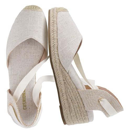 Sandales espadrilles compensées femme confortables pour pieds sensibles