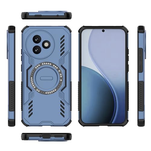 Pzwoxukhov Compatible with Redmi K80 Ultra Case,Compatible with Magsafe,Skeletonized Heat Dissipation Design, Compatible with Redmi K80 Ultra Magnetic Shockproof Phone case Blue
