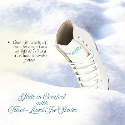 5th Element Grace Ice Skates for Women - Comfortable Figure Skates with Velvety Soft Tricot/Fleece-Lining - Stylish Women's Ice Skating Shoes