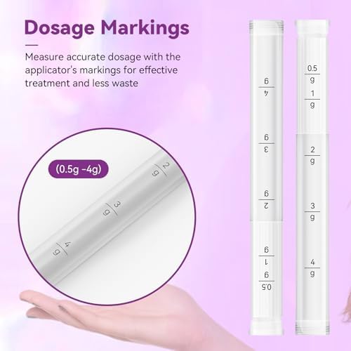 Disposable Vaginal Cream Applicators for Women, Vaginal Gel Applicator with Dosage Markings, Hygienic Threaded Injector Fits Premarin, Estrace, Preseed and Most OTC Gels, and Lubricants (40 Pack) — 사진 3