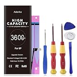 ★ 【Alta capacidad】 Nuestra batería de 3600 mAh aumenta la capacidad en un 23% (685 mAh) según la batería original del iPhone 6 plus. Una batería de clase puede garantizar una mayor duración de la batería y una carga eficiente. La nueva batería con 0 ciclos de carga dura más de 800 ciclos de carga y mantiene su teléfono con vida por más tiempo.
