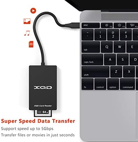 USB C XQD Card Reader, XQD Reader Compatible with Sony G/M Series USB Mark XQD Card, Lexar 2933x/1400x USB C Mark XQD Card for Windows/Mac OS. Type C XQD Memory Card Reader