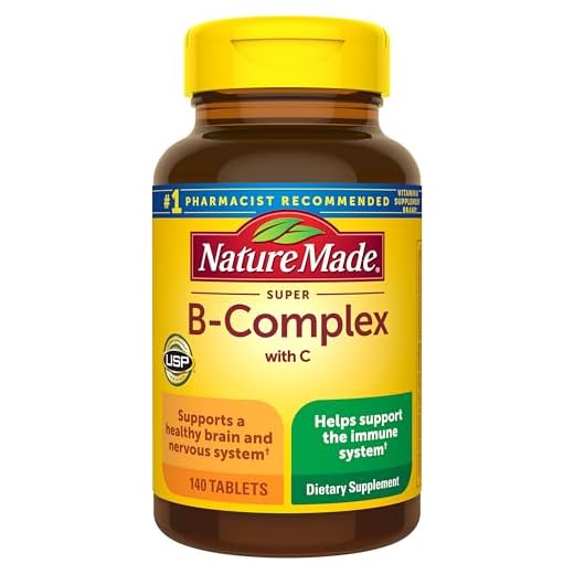 Nature Made Super B Complex with Vitamin C and Folic Acid, Dietary Supplement for Immune Support, 140 Tablets, 140 Day Supply