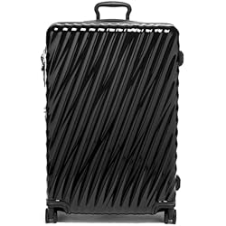 TUMI - Maleta de viaje extendido de 19 grados expandible con 4 ruedas - Maleta lateral dura con ruedas giratorias - Amplio equipaje de viaje internacional con almacenamiento seguro, Negro -, Talla
