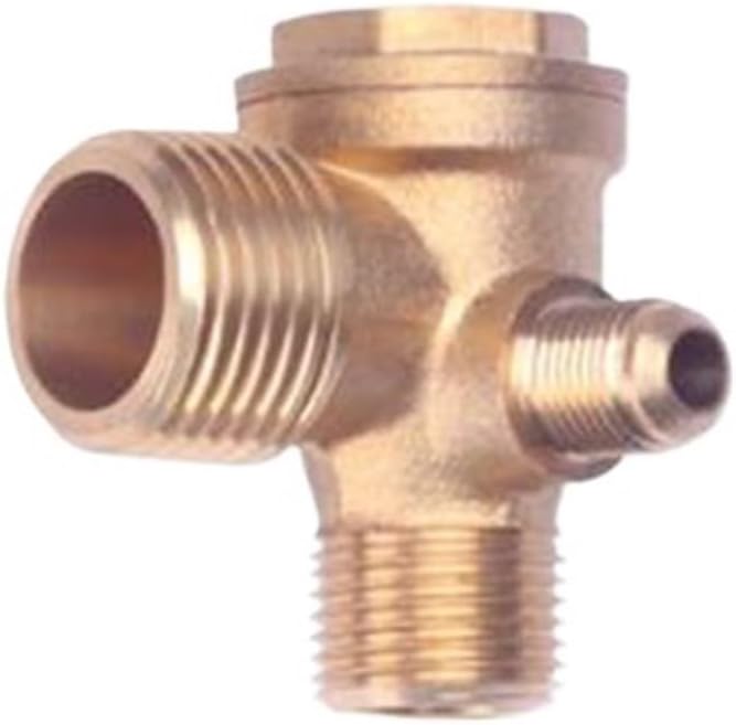 Air compressor one-way valve air compressor accessories pure copper oil-free machine three-way direct online check valve(Type 4)