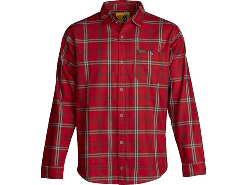 Browning 3012736102: Shirt, Upland Flannel, Red, M