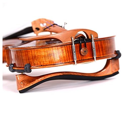 Fiddlerman Light Carbon Fiber Violin Shoulder Rest 4/4 Foam Padding For Comfort With Slight Height Adjustable Feet (Wood Look)