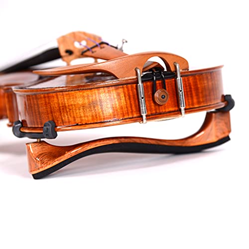 Fiddlerman Light Carbon Fiber Violin Shoulder Rest 4/4 Foam Padding For Comfort With Slight Height Adjustable Feet (Wood Look) by Fiddlerman - Used condition - US$12.73