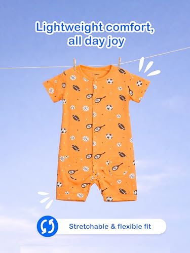 Image of Kidbea Cotton Baby Romper | Cute Printed Bodysuit Infant Kids Casual Wear