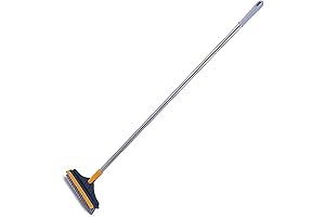 Floor Grout Brush with Side Scraper, Floor Scrub Brush