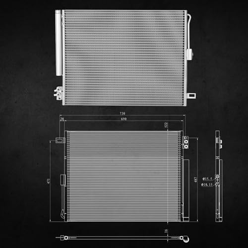 DWVO A/C AC Condenser Air Conditioning Condenser Compatible with 2010-2021 Jeep Grand Cherokee 2011 2012 2013 2014 2015 2016 2017 2018 2019 2020 2021 Dodge Durango V6 V8 3.6L 5.7L by DWVO - Image 8