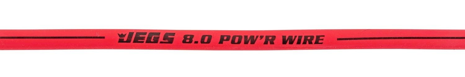 JEGS 8 mm Red Hot Pow�r Wires | Fits 1996-2000 Chevy Vortec Engines | Made in USA | 90 Degree Spark Plug Terminals | Includes Wire Markers, Wire Separators, & Dielectric Grease