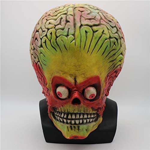 Bulex Mars Attacks Full Head Adult Latex Mask Cosplay Halloween Alien Costume Prop