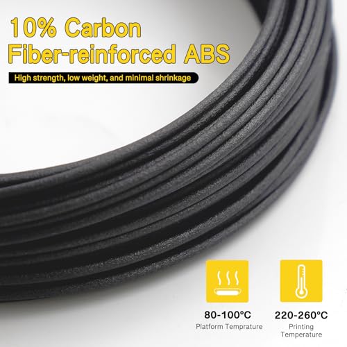Image of ABS Carbon Fiber Filament 50g for 3D Printing Fit Most 3D Printer Filament ABS CF
