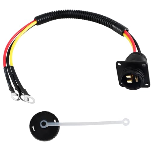 EVRBUL Tractor Auxiliary Power Socket Outlet Compatible with John Deere Tractor Models 4055 4455 4560 4755 4760 4955 8560 8570 8760, Tractor 3 Prong Male Plug, Convenience Outlet Replace# RE48525
