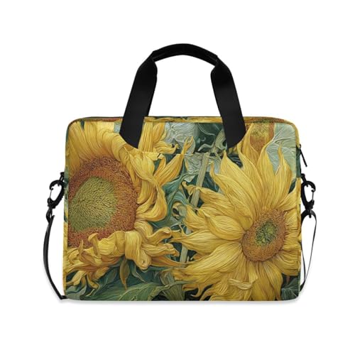 Bolso Maletín con Estampado de Girasol para Laptop 13-16" miniatura 1