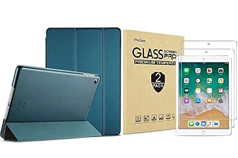 ProCase iPad Air 1st 2013 Teal Slim Hard Shell Case Bundle with 2 Pack iPad 9.7 2018 & 2017 / iPad… — $22.98 (47% off)