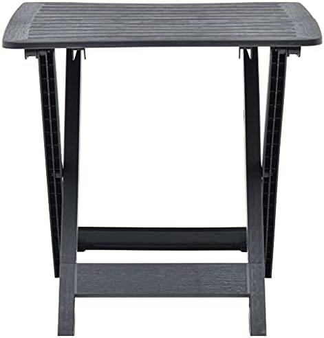 Ksodgun Plastic folding garden table, modern style outdoor leisure garden table, family gathering garden table 79 x 72 x 70 cm-anthracite