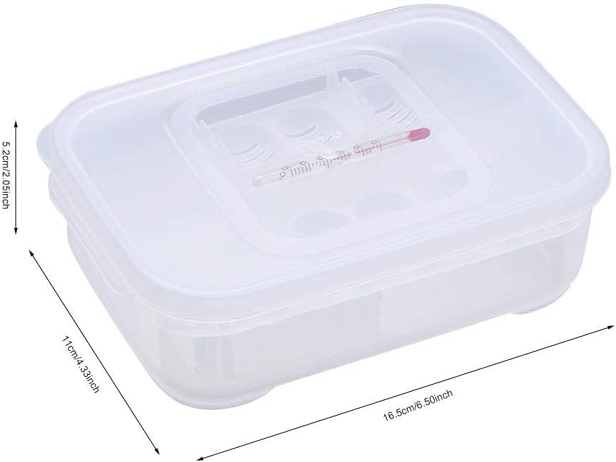 Reptile Breeding Box, Plastic Reptile Egg Incubators Hatchery Box with Transparent Lid for Hatching, Lizards, Lions Mane, Reptiles
