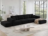 CUGOAO 150" Modular Sectional Sofa,Boneless Sectional Couch for Living Room