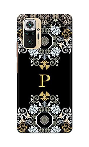 Image of Printed Hard Back Cover Case for Mi Redmi Note 10 Pro | Mi Redmi Note 10 Pro Max Back Cover (Alphabet P) -1803