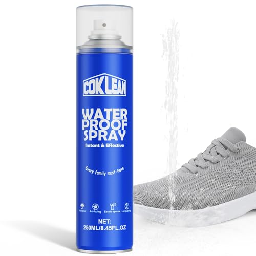 Coklean Shoe Protector Spray, Rain & Stain Waterproof Spray 8.45 OZ Nano Protectant for Sneaker...