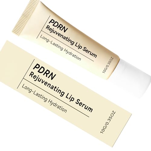 PDRN Rejuvenating Lip Serum, Hydrating Lip Serum for Dry Chapped Lips, Smoothing Lip Care for Soft Supple Looking Lips, Glossy Moisturising Lip Essence with Long Lasting Hydration, 10g (1pcs)