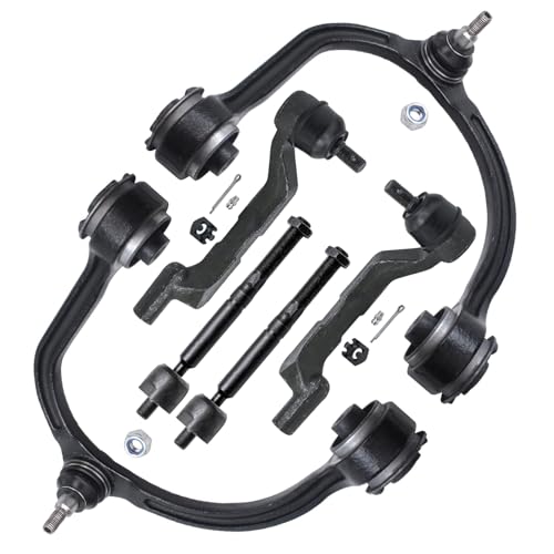 Image of Detroit Axle - AWD Front End Suspension Kit for 2011-2023 Dodge Charger 2011-2014 Chrysler 300, 2 Upper Control Arms with Ball Joint 4 Outer Inner Tie Rods Replacement