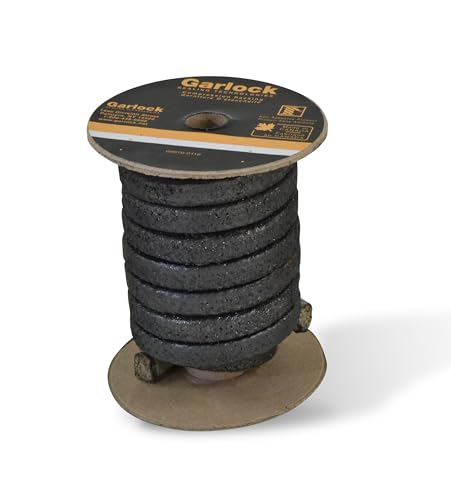 Garlock Synthetic Fiber with Graphite and Petrolatum Oils Style PACKMASTER 2 Pump Packing, 19' Length, 5/16