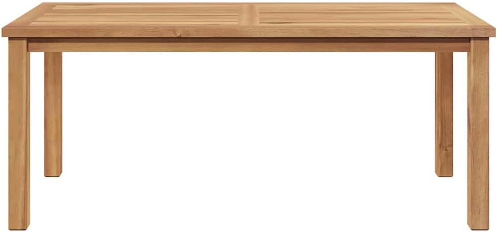 Coffee Table Brown Solid Teak Wood 43.31 x 21.65 x 17.72 in Modern Outdoor Patio Furniture Patio Coffee Table Outdoor Table for Garden Patio