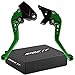 Short Brake and Clutch Levers for KAWASAKI NINJA 650R ER-6F ER-6N 2009-2016,Ninja400R 2011,Versys 650cc 2009-2014-Green