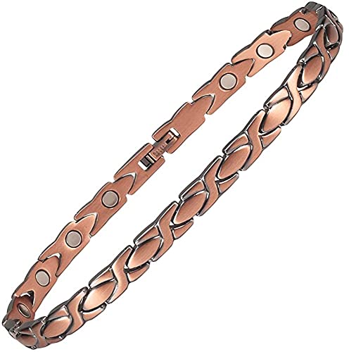 Copper Ankle Bracelet For Women For Arthritis And Joint, Pure Copper Magnetic Therapy Ankle (Anklet/Large Bracelet (25Cm/6.5Mm) #TOP6