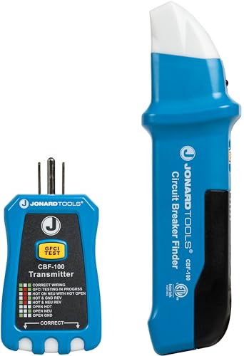 Jonard Tools CBF-100 Circuit Breaker Finder and Tracer with GFCI Outlet Tester, AC Circuits &amp; Fuses, Adjustable Sensitivity, 110/125V AC at 50/60Hz USA Plug