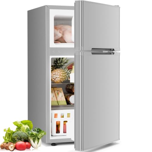 Antarctic Star 3.2 Cu.Ft Double Door Mini Fridge