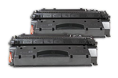 Toner MICR compatible Troy 2055 CE505XD noir lot de 2 pour impression chèques