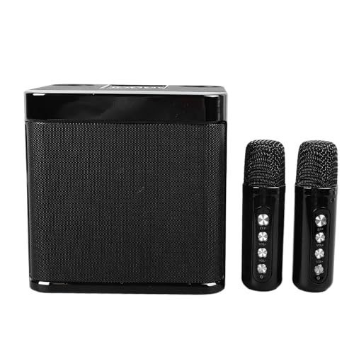 Tonysa Haut-parleurs de karaoké sans Fil, Machine de karaoké Portable avec 2 Microphones sans Fil, Système de Sonorisation pour Le Camping et Les Fêtes à Domicile